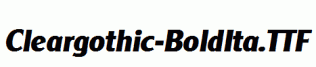 Cleargothic-BoldIta.ttf
