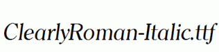 ClearlyRoman-Italic.ttf