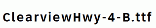 ClearviewHwy-4-B.ttf