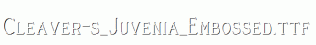 Cleaver-s_Juvenia_Embossed.ttf