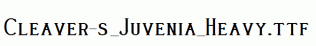 Cleaver-s_Juvenia_Heavy.ttf