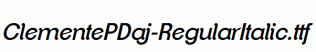 ClementePDaj-RegularItalic.ttf