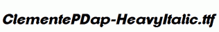 ClementePDap-HeavyItalic.ttf
