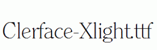 Clerface-Xlight.ttf
