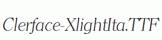 Clerface-XlightIta.ttf