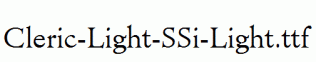 Cleric-Light-SSi-Light.ttf