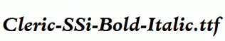 Cleric-SSi-Bold-Italic.ttf