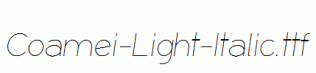 Coamei-Light-Italic.ttf
