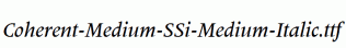 Coherent-Medium-SSi-Medium-Italic.ttf