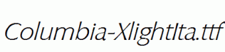 Columbia-XlightIta.ttf