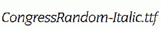CongressRandom-Italic.ttf