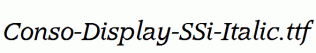 Conso-Display-SSi-Italic.ttf