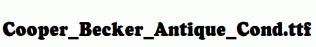 Cooper_Becker_Antique_Cond.ttf