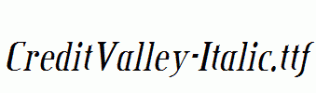 CreditValley-Italic.ttf