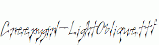 Creepygirl-LightOblique.ttf