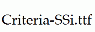 Criteria-SSi.ttf