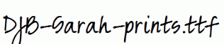 DJB-Sarah-prints.ttf