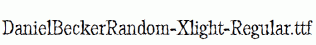 DanielBeckerRandom-Xlight-Regular.ttf