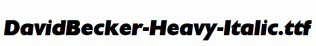 DavidBecker-Heavy-Italic.ttf
