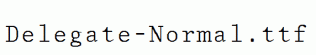 Delegate-Normal.ttf
