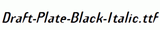 Draft-Plate-Black-Italic.ttf