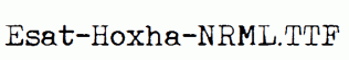 Esat-Hoxha-NRML.ttf