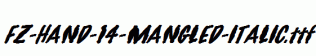 FZ-HAND-14-MANGLED-ITALIC.ttf