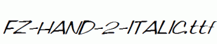 FZ-HAND-2-ITALIC.ttf