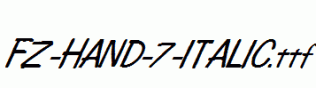 FZ-HAND-7-ITALIC.ttf
