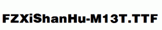 FZXiShanHu-M13T.ttf