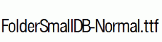 FolderSmallDB-Normal.ttf