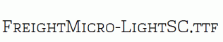 FreightMicro-LightSC.ttf