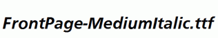 FrontPage-MediumItalic.ttf