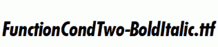 FunctionCondTwo-BoldItalic.ttf