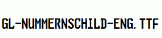 GL-Nummernschild-Eng.ttf