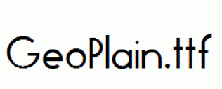 GeoPlain.ttf