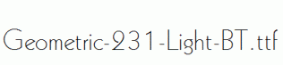Geometric-231-Light-BT.ttf