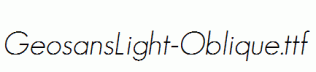 GeosansLight-Oblique.ttf
