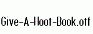 Give-A-Hoot-Book.otf