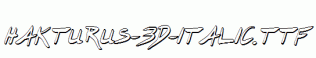 Hakturus-3D-Italic.ttf