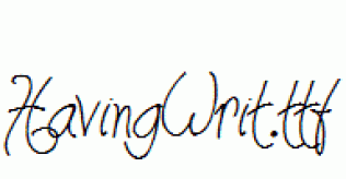 HavingWrit.ttf