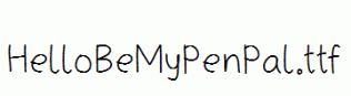HelloBeMyPenPal.ttf