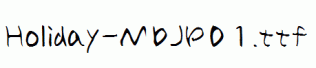 Holiday-MDJP01.ttf