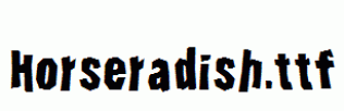 Horseradish.ttf