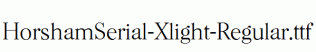 HorshamSerial-Xlight-Regular.ttf