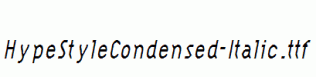 HypeStyleCondensed-Italic.ttf