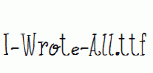 I-Wrote-All.ttf