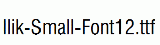 Ilik-Small-Font12.ttf