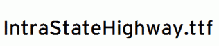 IntraStateHighway.ttf