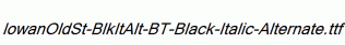 IowanOldSt-BlkItAlt-BT-Black-Italic-Alternate.ttf